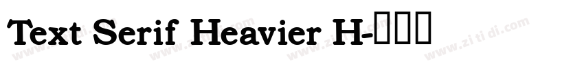 Text Serif Heavier H字体转换